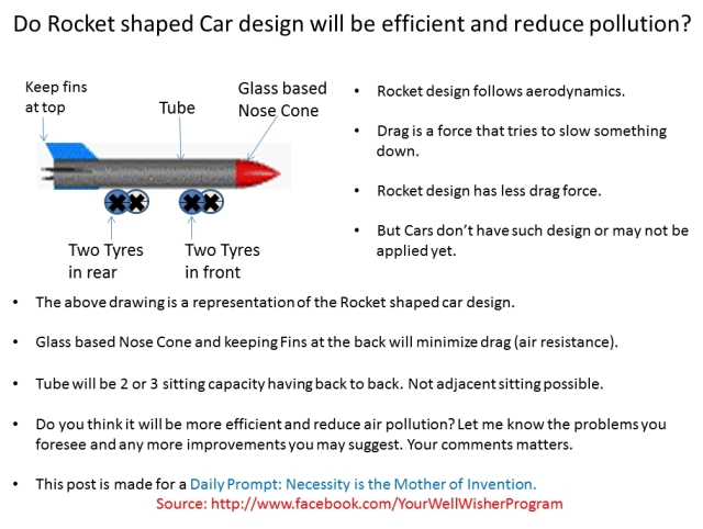 Do Rocket shaped Car design will be efficient and reduce pollution?